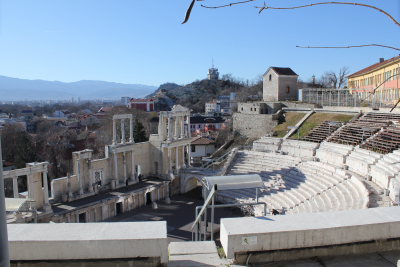 The ancient Roman theater in Plovdiv